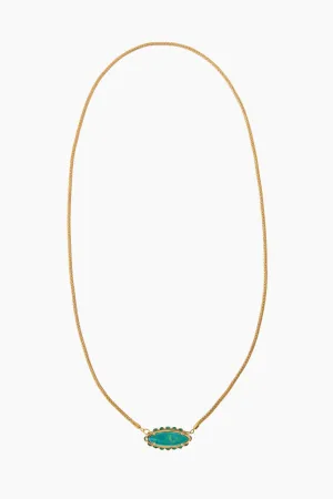 18K Yellow Gold & Opal Blue Lagoon Necklace