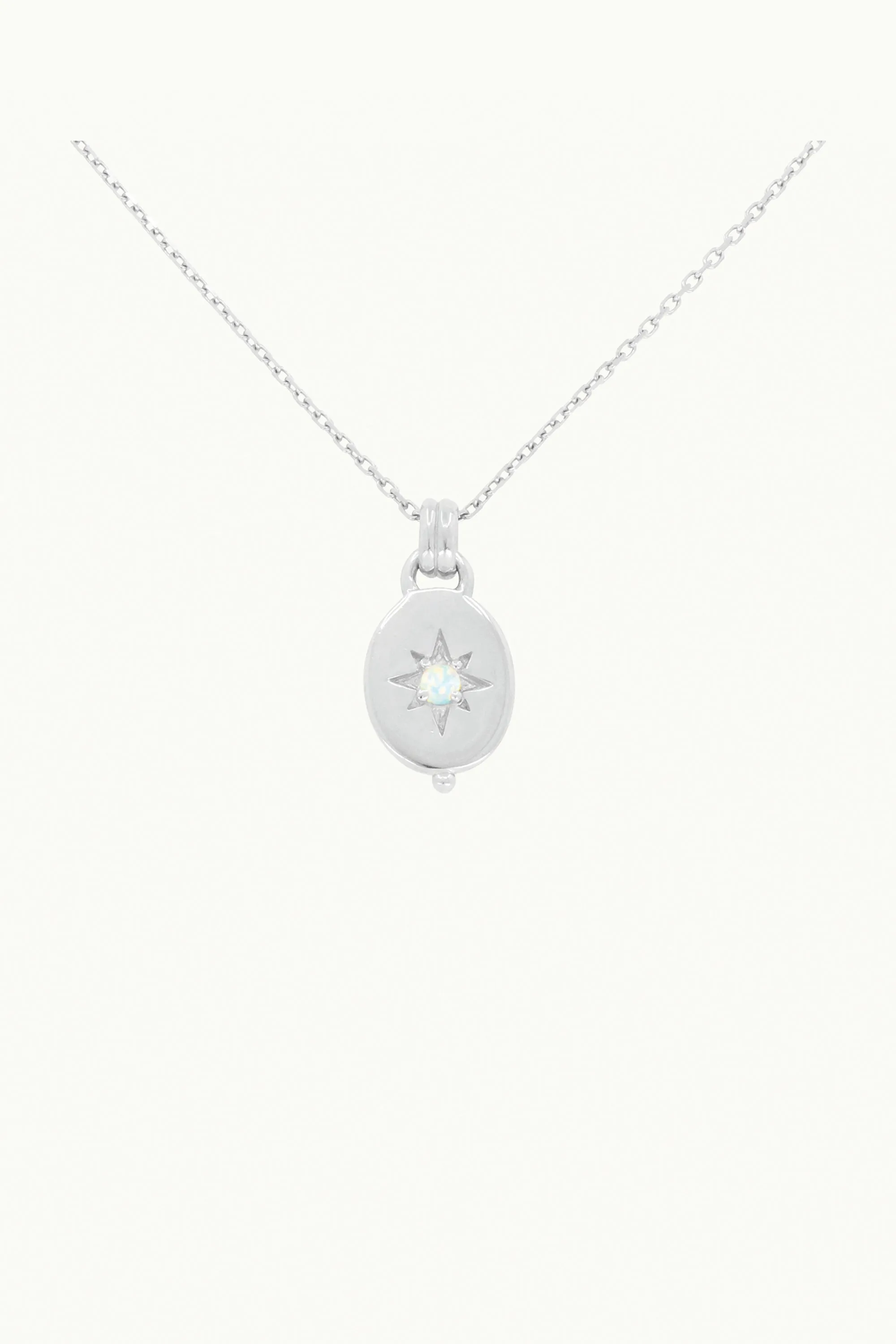 Alina Opal Silver Necklace