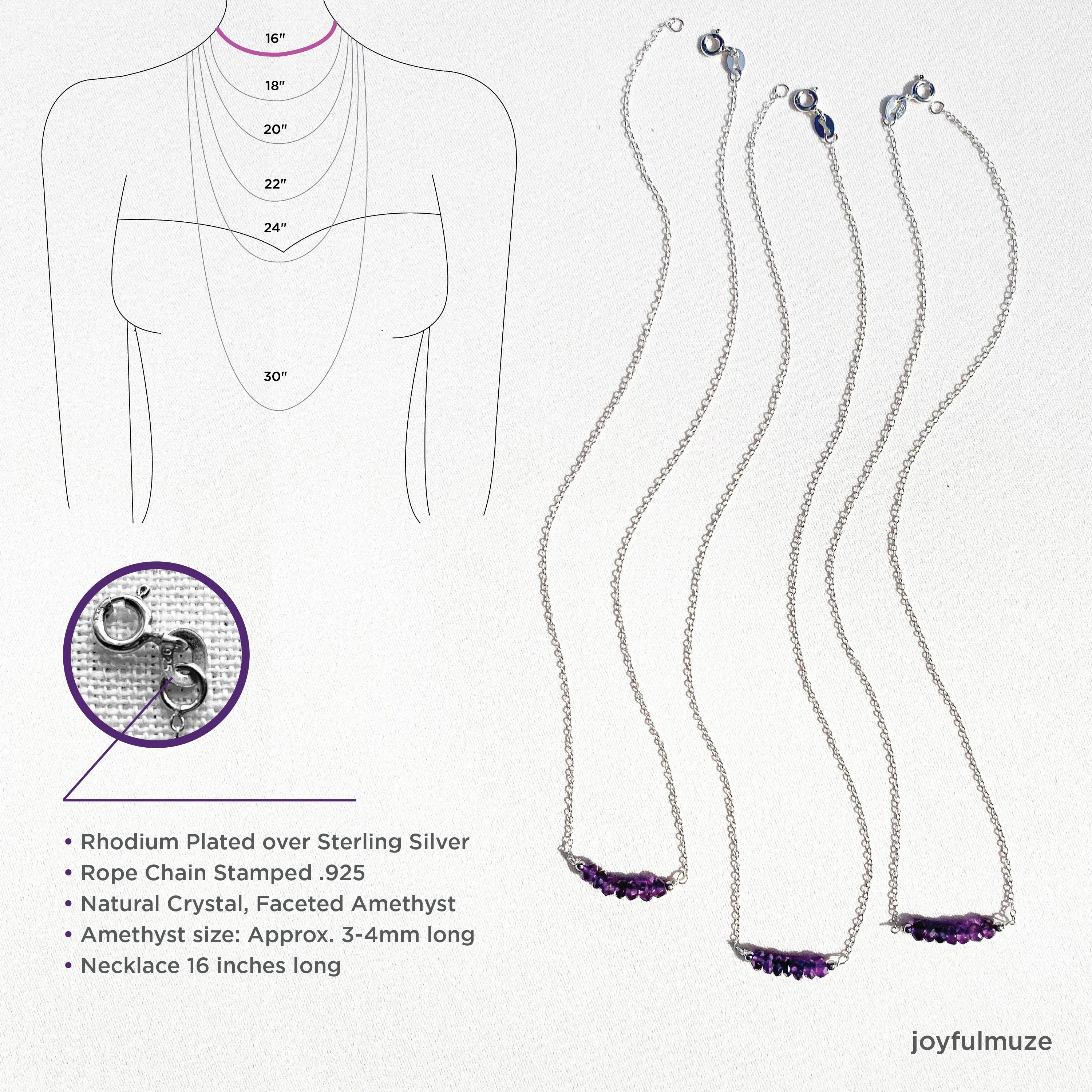 Amethyst Dainty Necklace