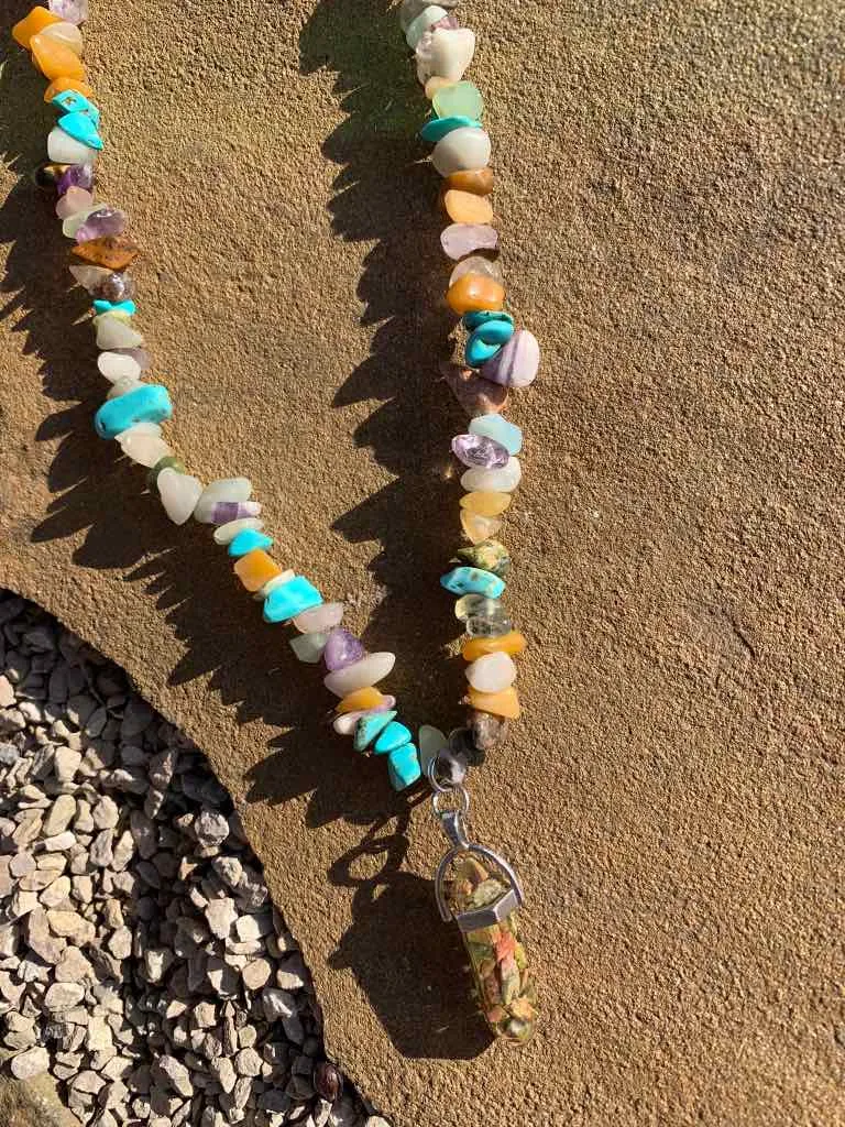 Chakra Inspired Crystal Necklace - Inner Peace