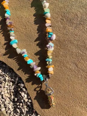Chakra Inspired Crystal Necklace - Inner Peace