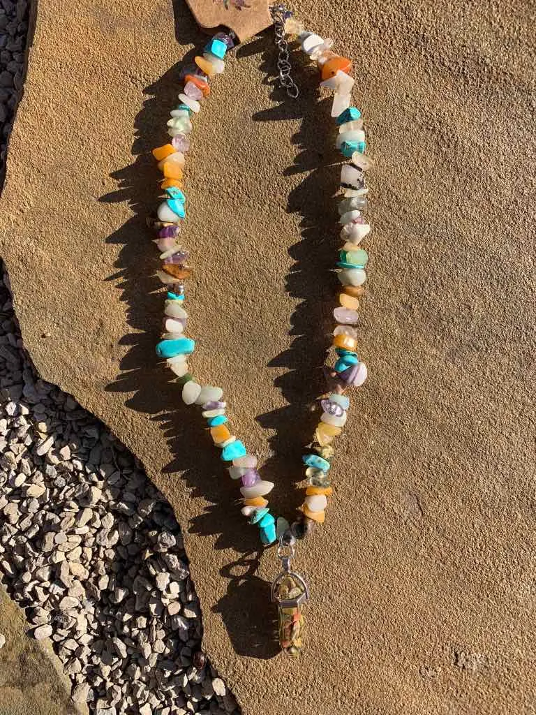 Chakra Inspired Crystal Necklace - Inner Peace