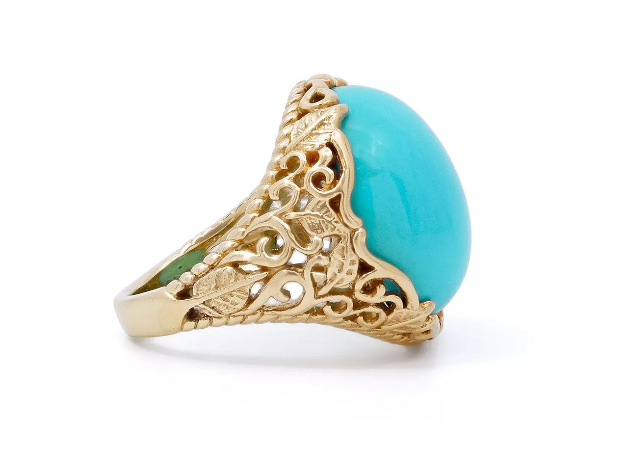Cynthia Bach Turquoise Ring in 18K Gold