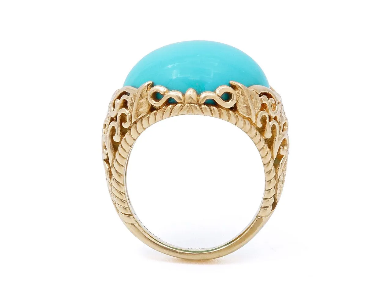 Cynthia Bach Turquoise Ring in 18K Gold