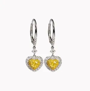 Endless Radiant Diamond Drops Earrings
