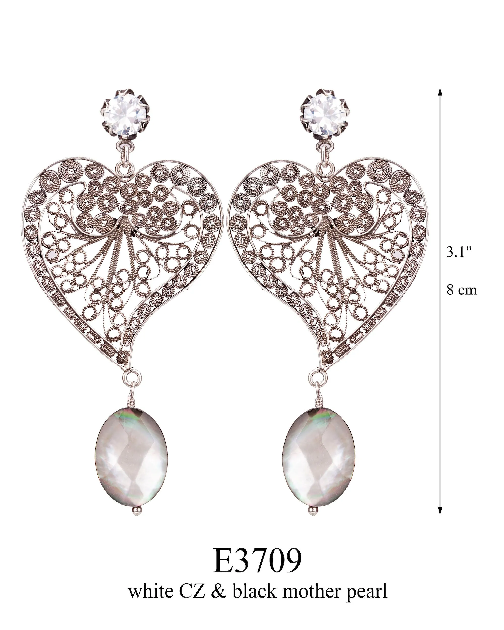 Filigree Heart Drops ✿