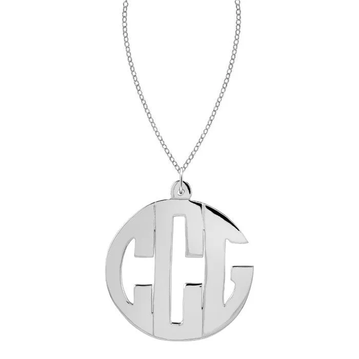 Gold Block Mini Monogram Necklace-Purple Mermaid Designs
