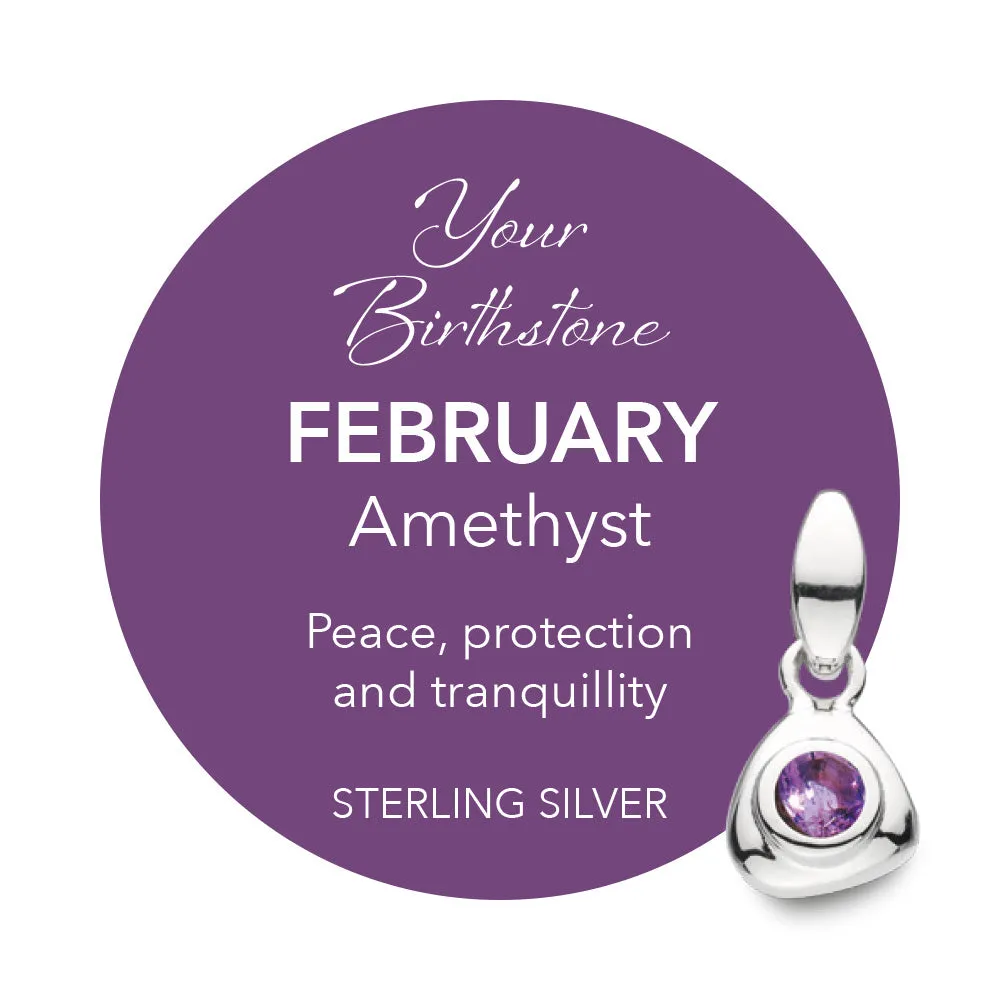Kit Heath Coast February Amethyst Birthstone Tag Necklace