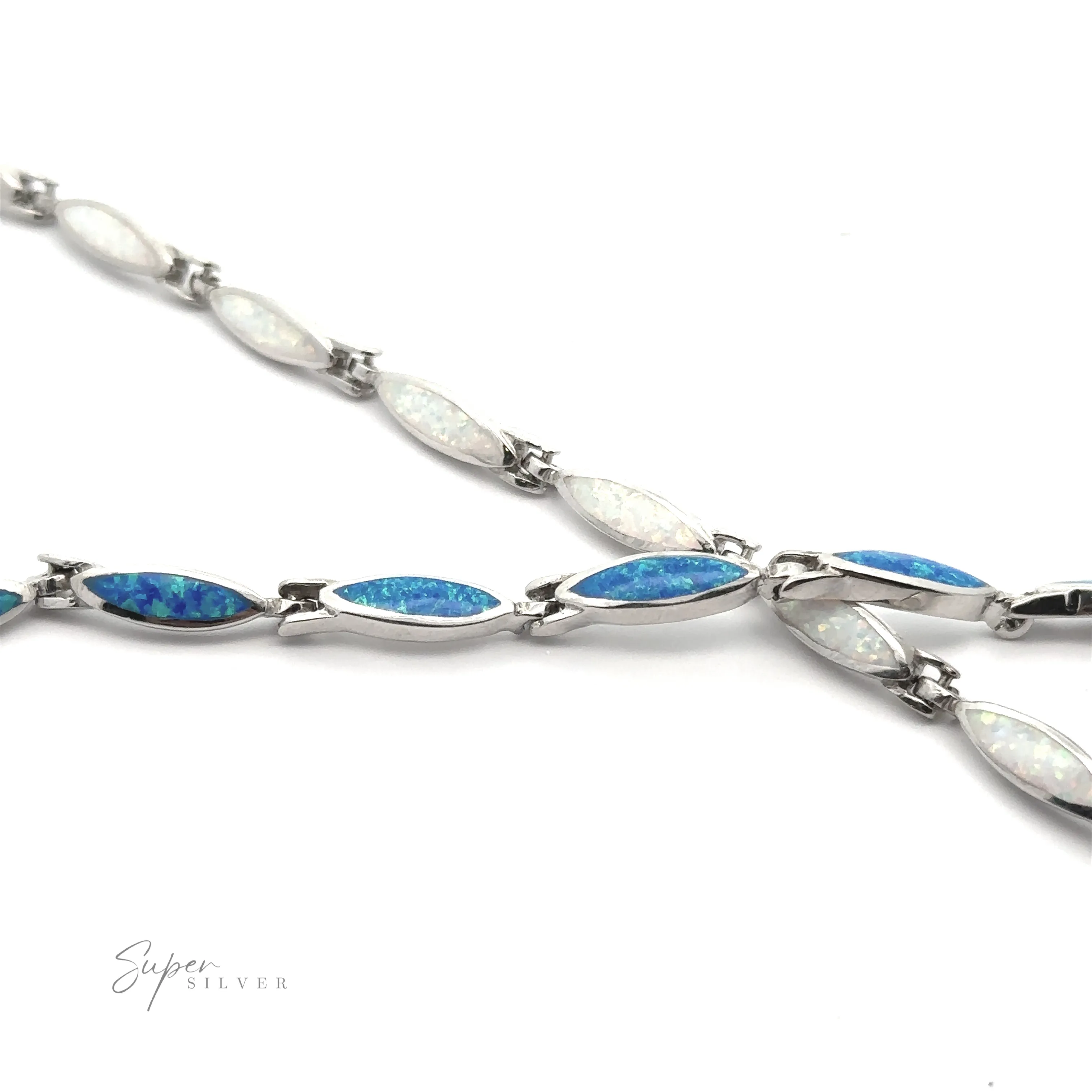 Marquise Shaped Lab-Created Opal Bracelet