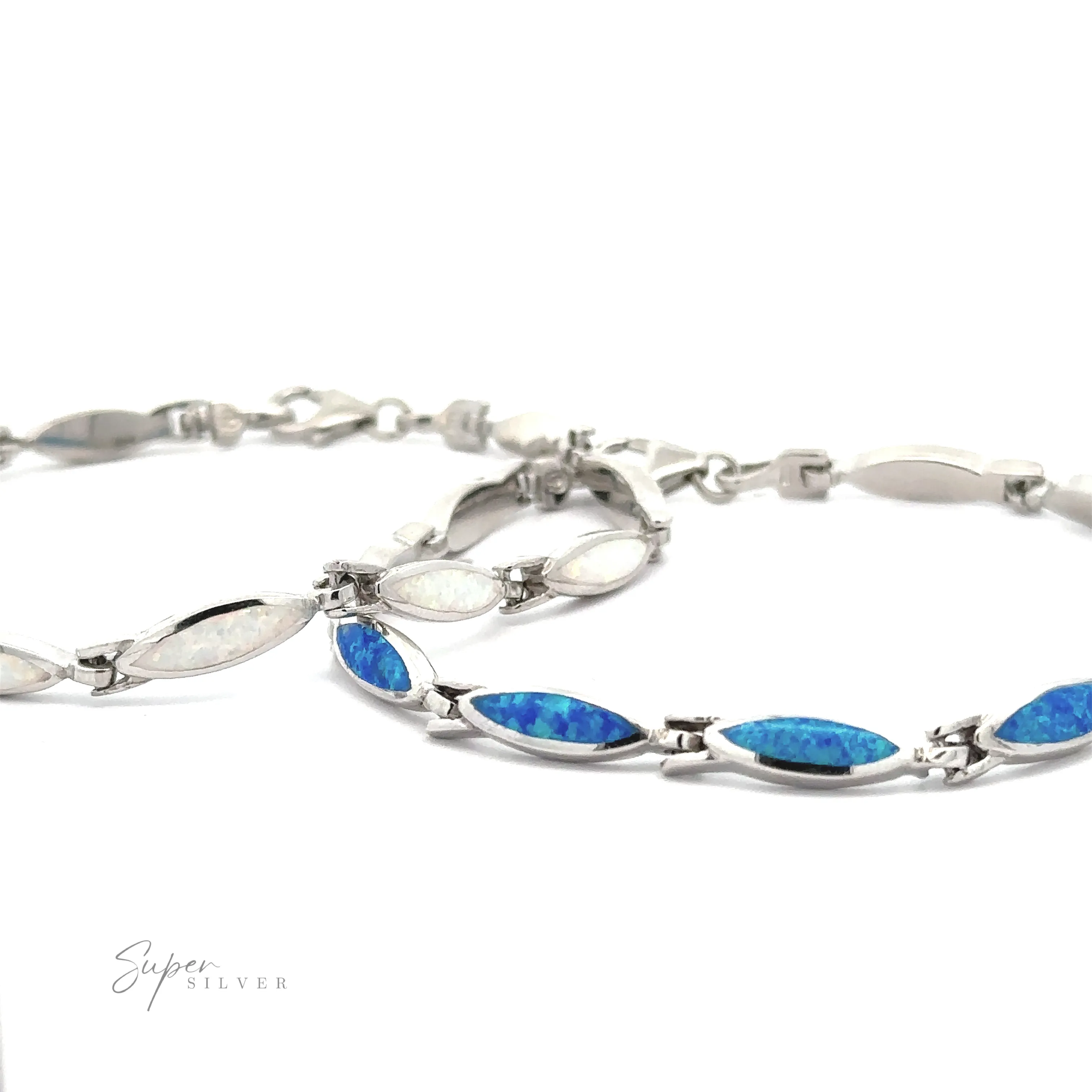 Marquise Shaped Lab-Created Opal Bracelet