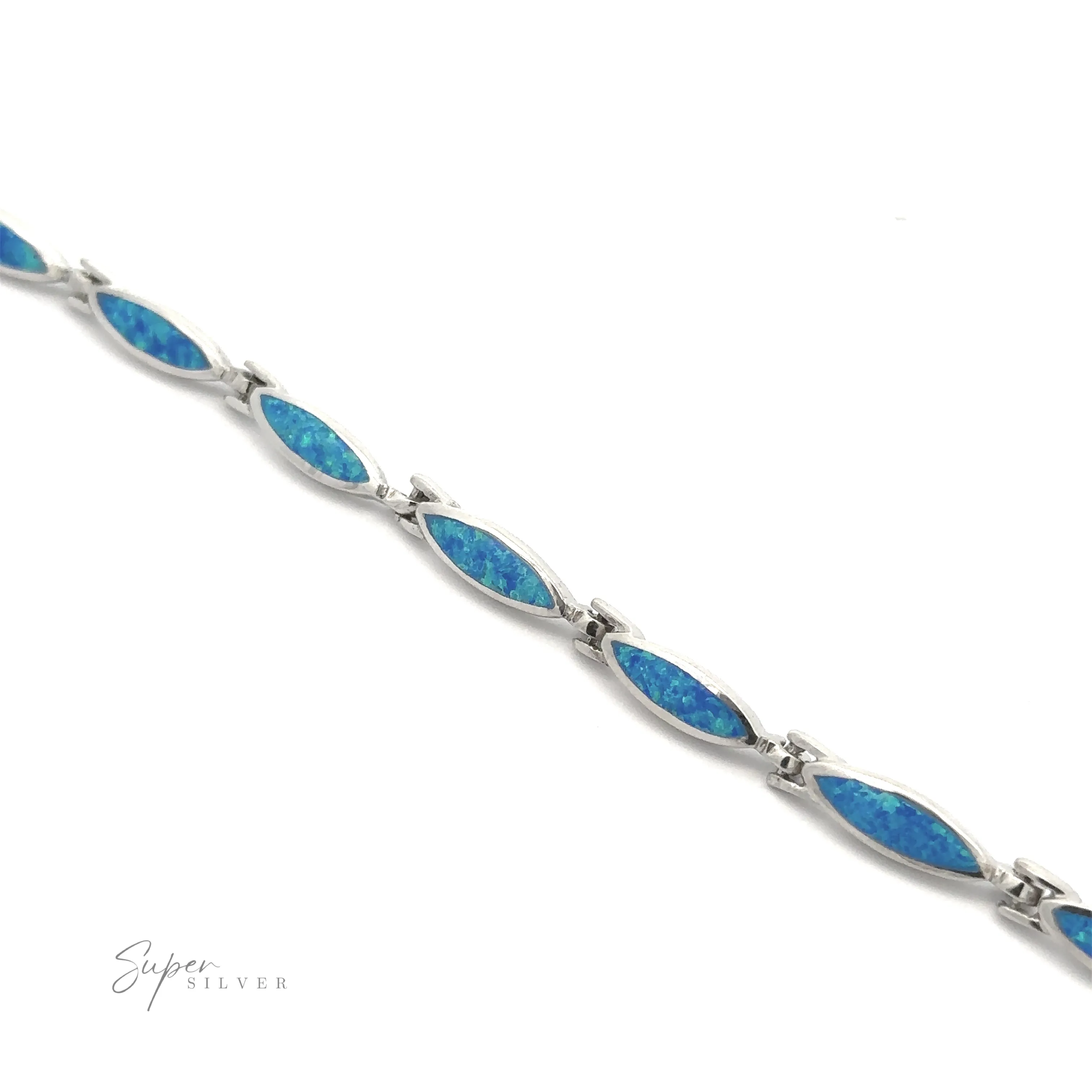 Marquise Shaped Lab-Created Opal Bracelet