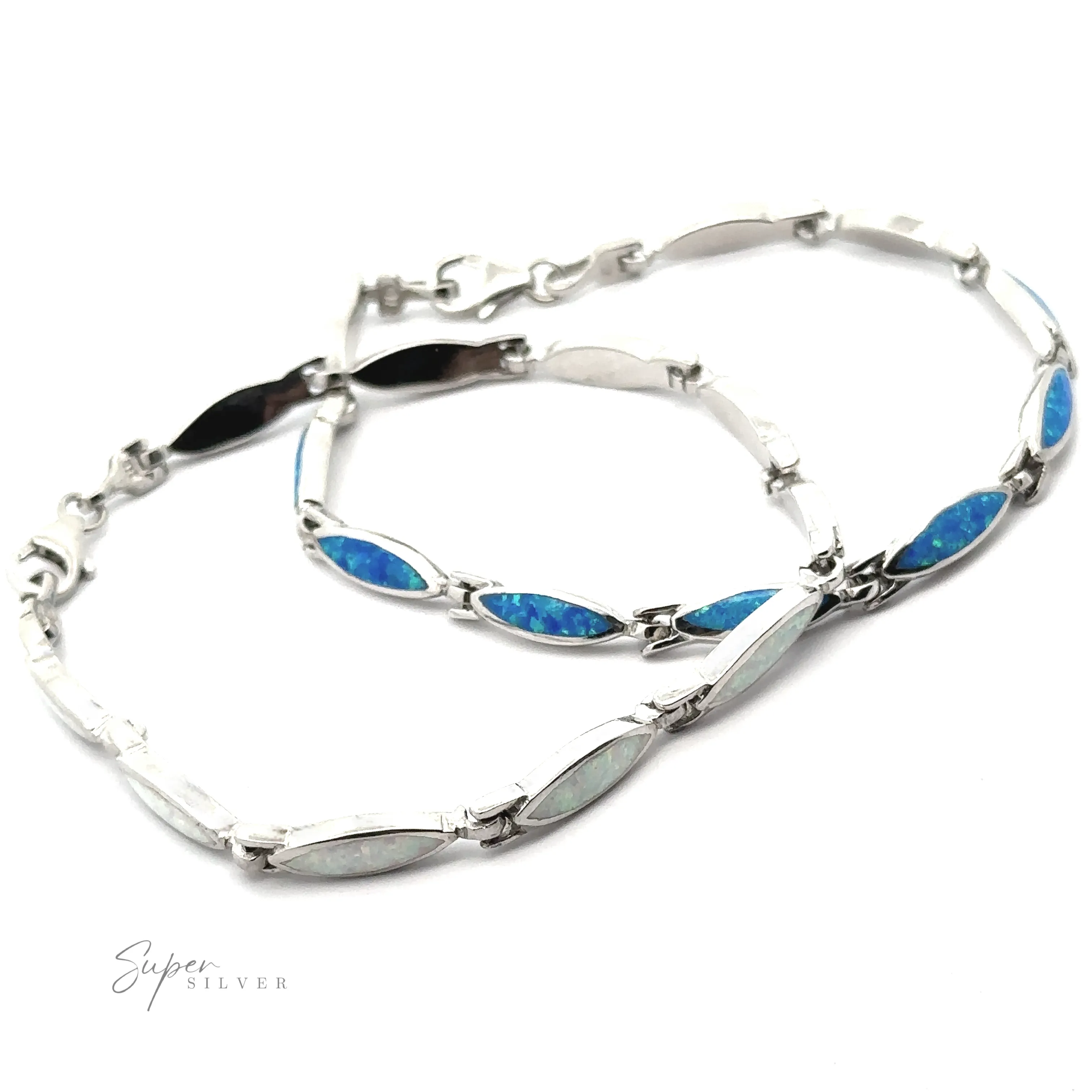 Marquise Shaped Lab-Created Opal Bracelet