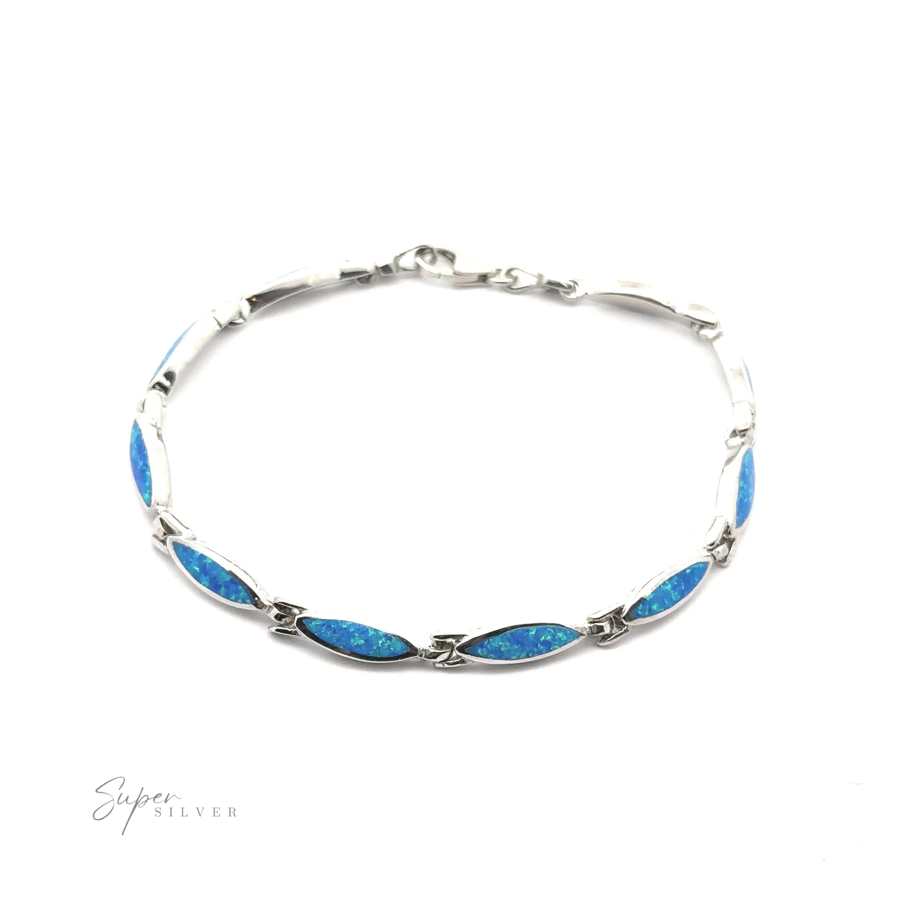 Marquise Shaped Lab-Created Opal Bracelet
