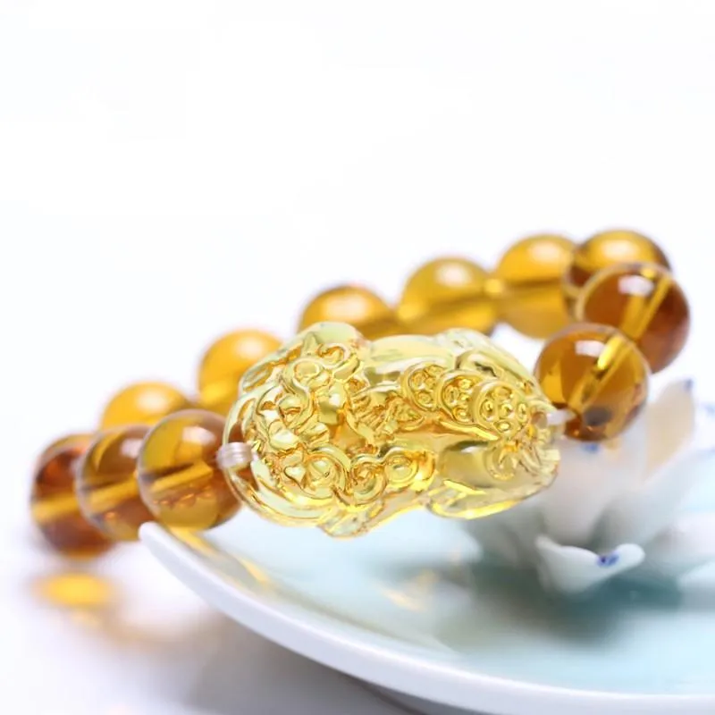 Natural Citrine Pixiu Wealth Bracelet