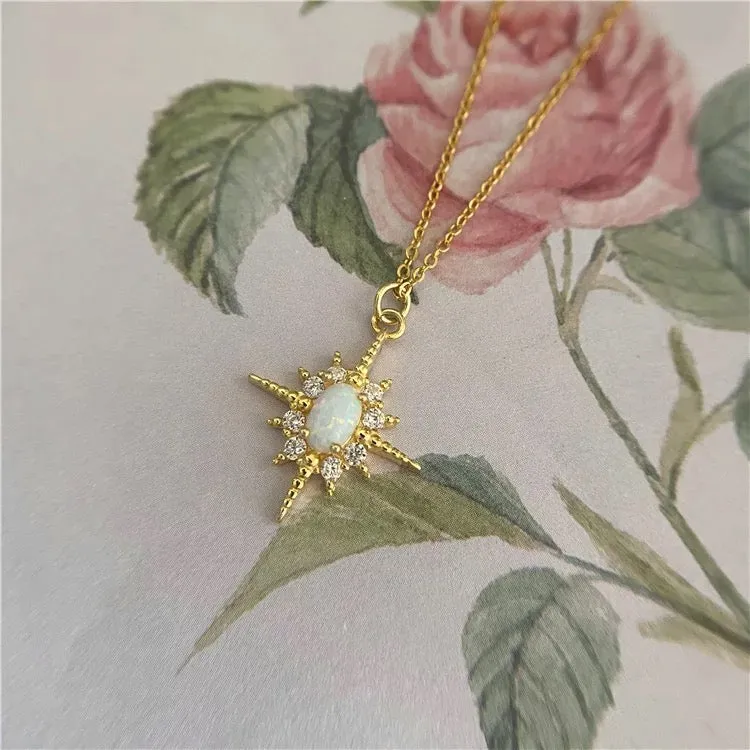 Opal Star Necklace