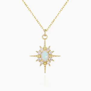 Opal Star Necklace