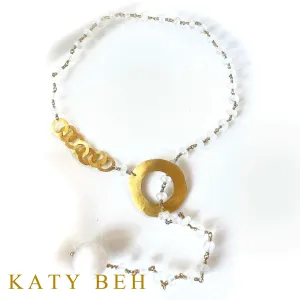 Oriana Rainbow Moonstone Necklace