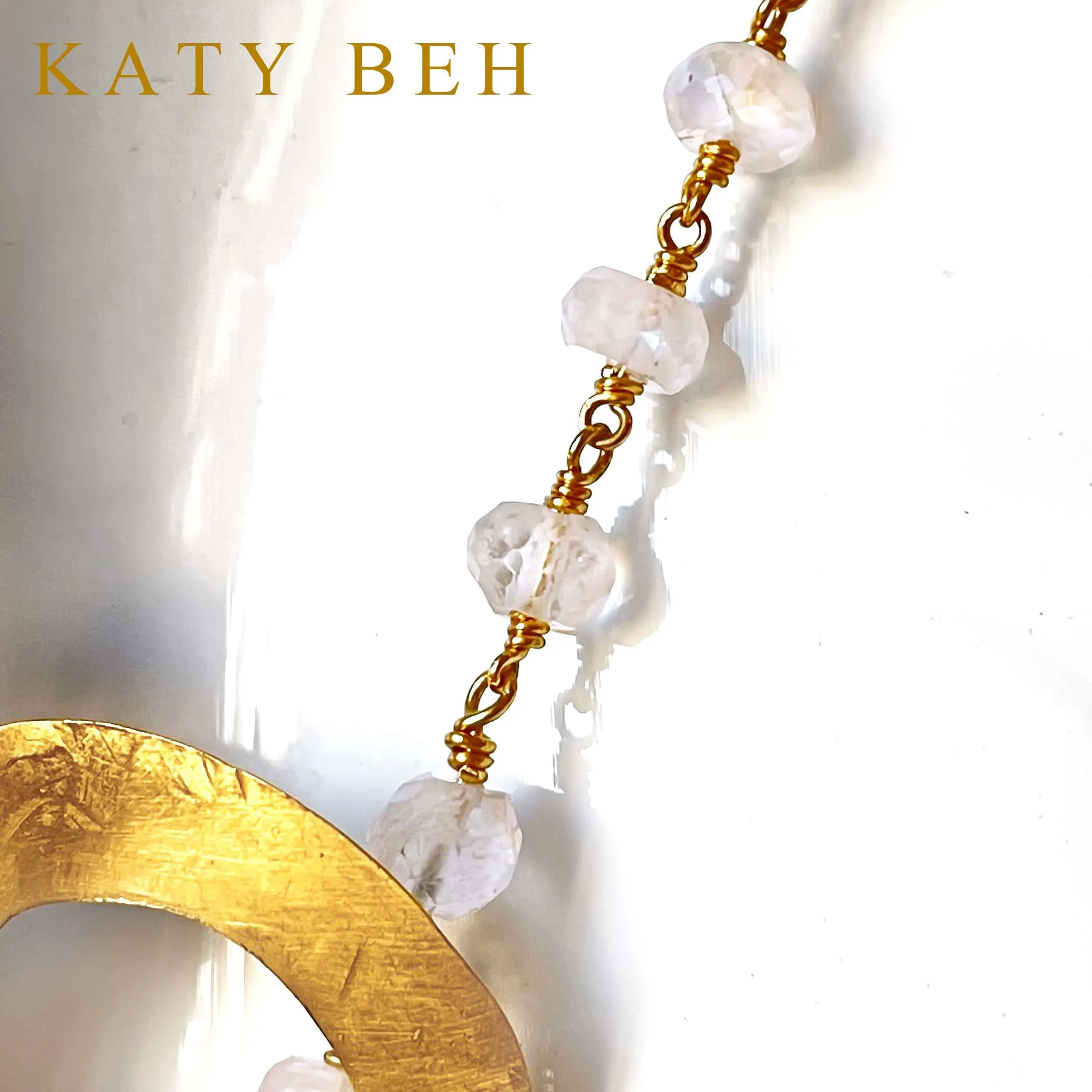 Oriana Rainbow Moonstone Necklace
