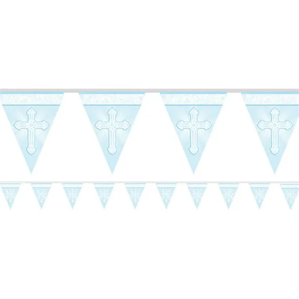 Radiant Cross Blue Pennant Bunting