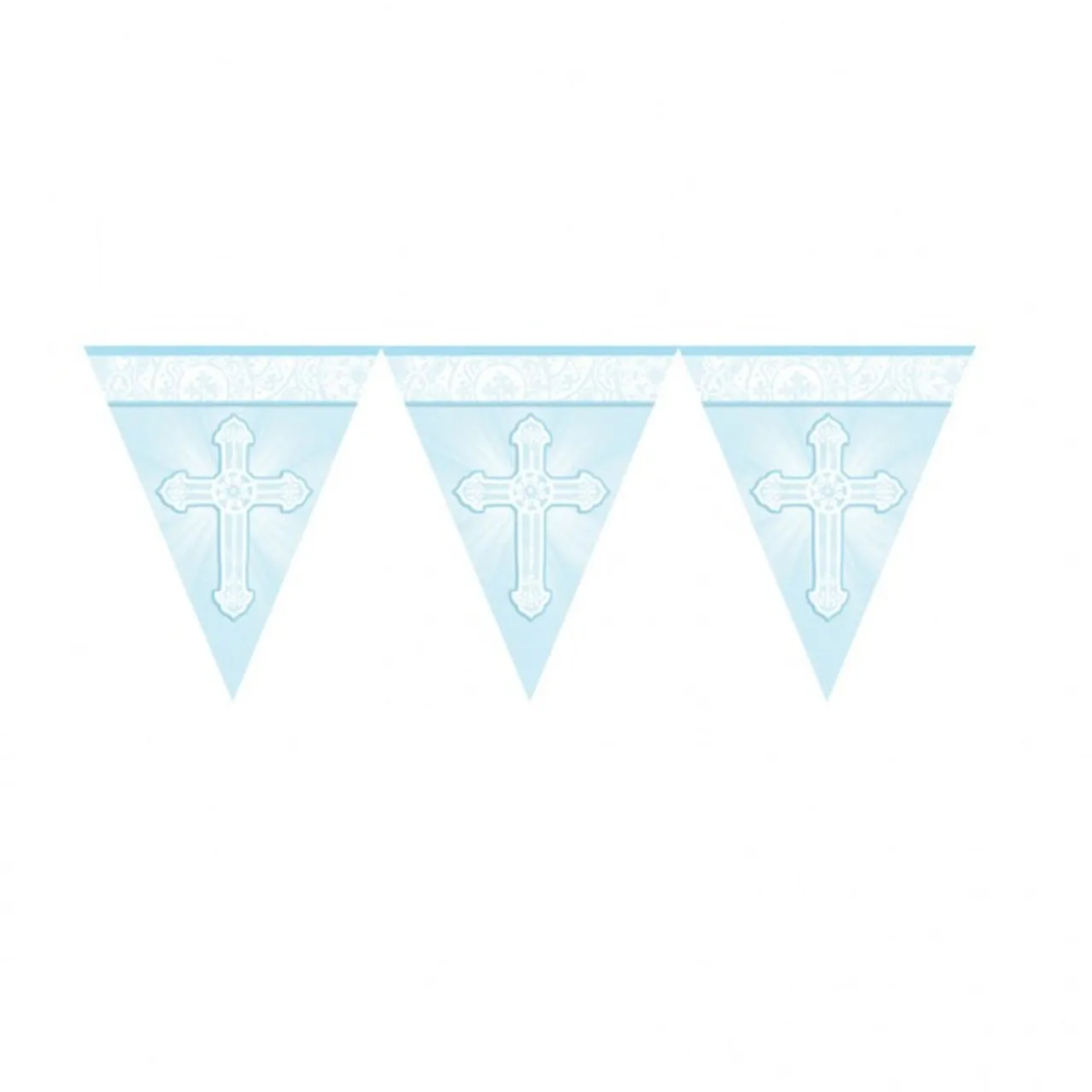 Radiant Cross Blue Pennant Bunting