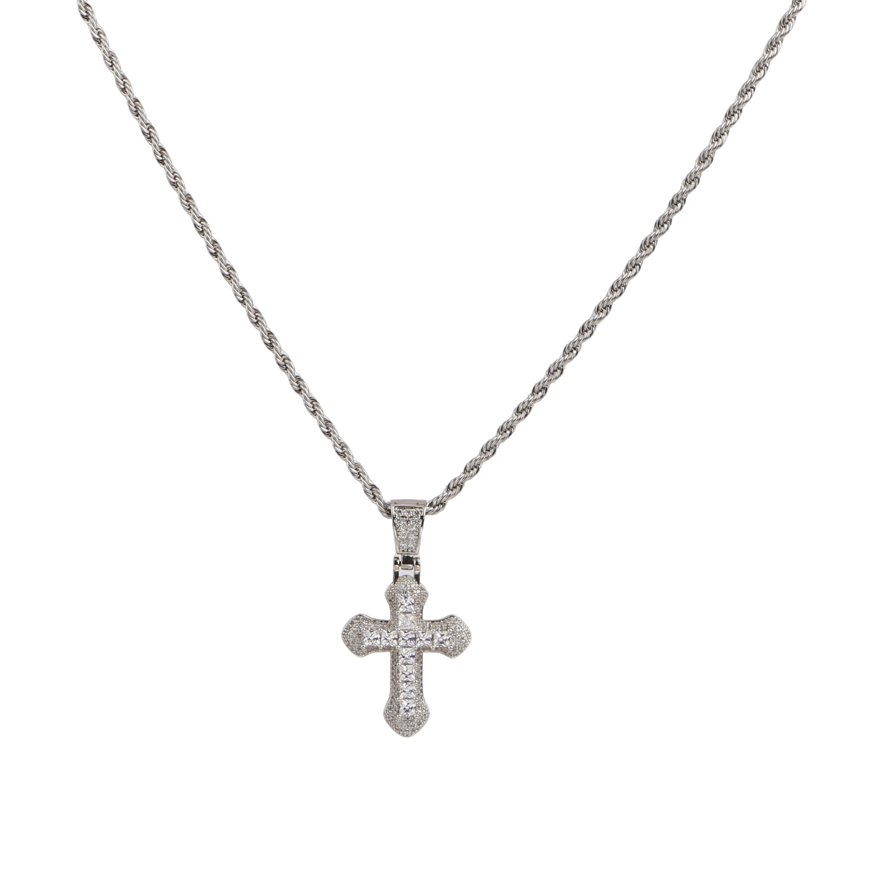Radiant Cross Pendant Necklace