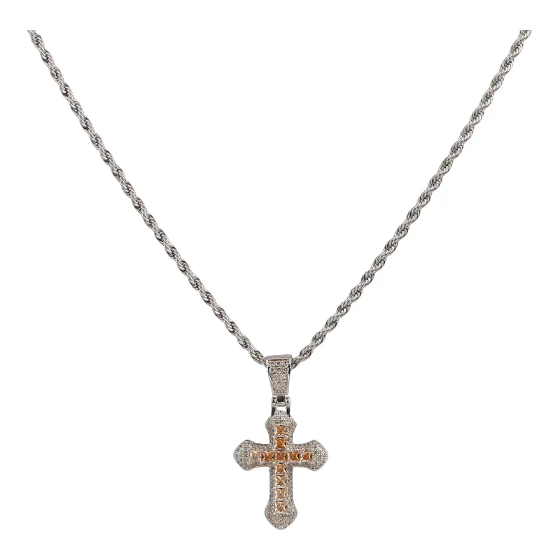 Radiant Cross Pendant Necklace