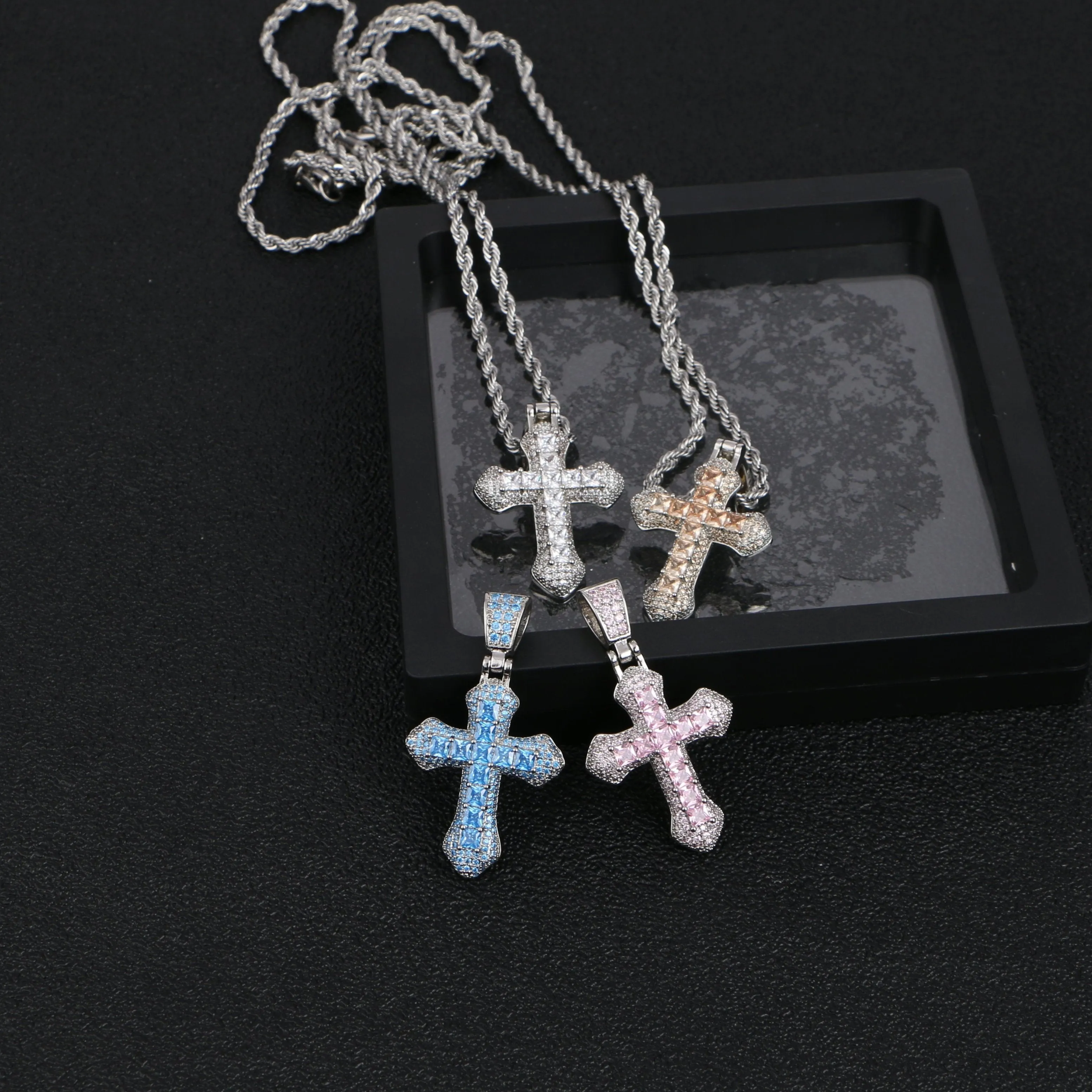 Radiant Cross Pendant Necklace