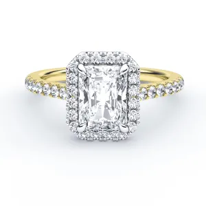 Radiant Cut Halo Pave Ring