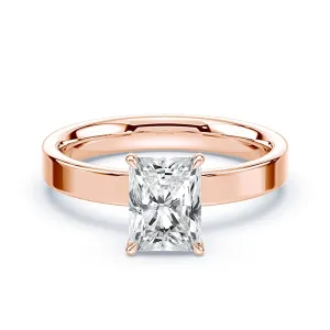 Radiant Cut Pave Prongs Wide Band