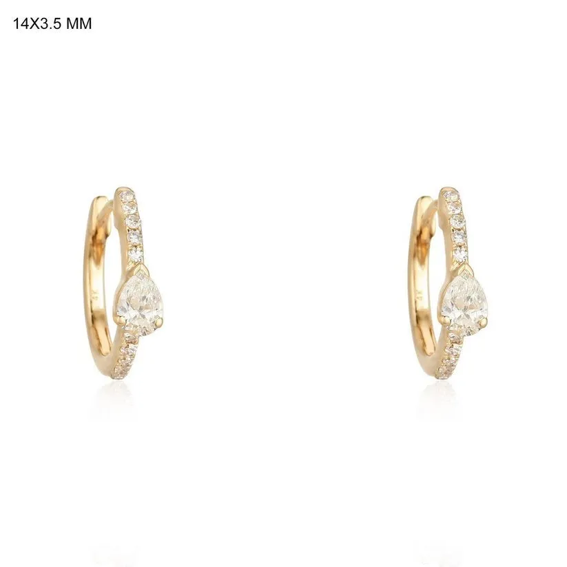 Radiant Delirious Charm Huggies Earrings
