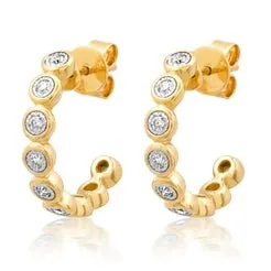 Radiant Diamond Embrace Hoops Earrings