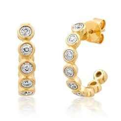 Radiant Diamond Embrace Hoops Earrings