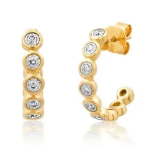 Radiant Diamond Embrace Hoops Earrings