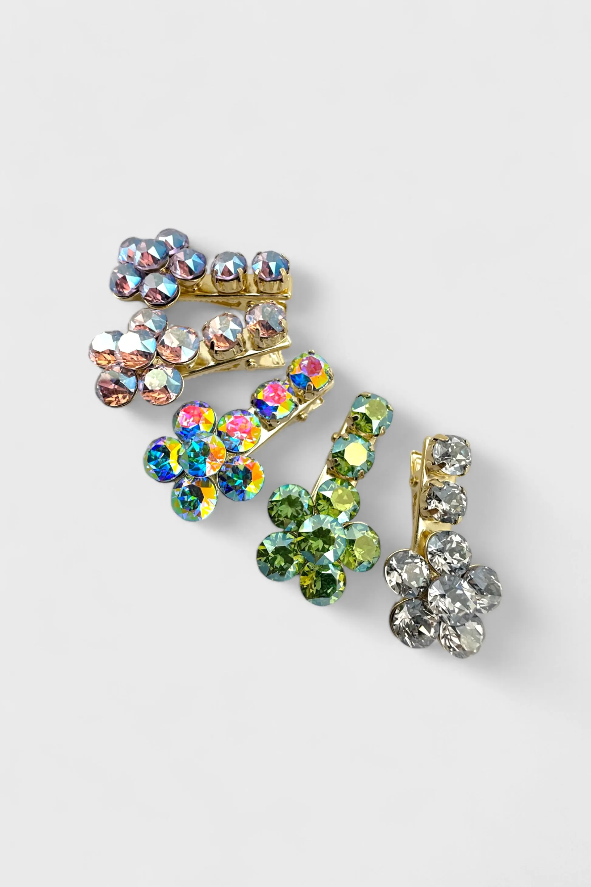 Radiant Flower Mini Hairclip Graphite