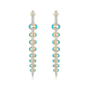 Radiant Stream Diamond Drop Earrings