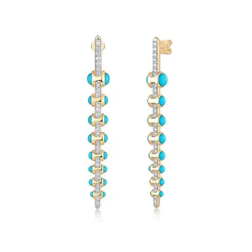 Radiant Stream Diamond Drop Earrings
