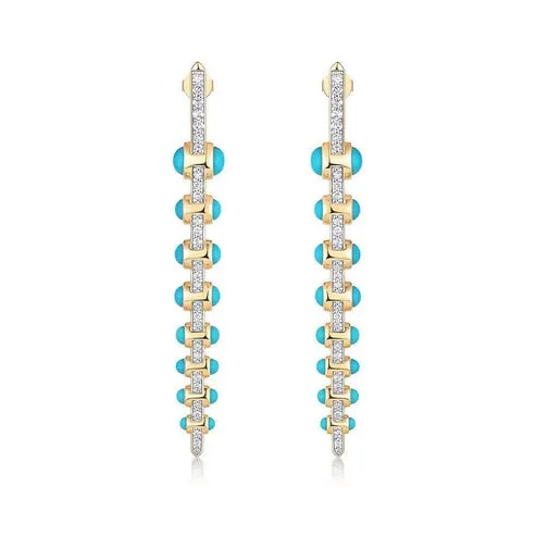 Radiant Stream Diamond Drop Earrings