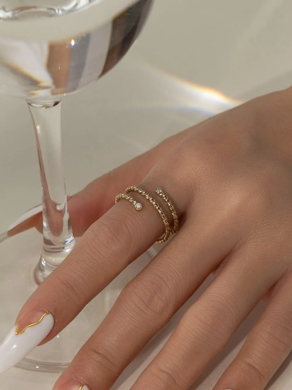Radiant Twirl Ring
