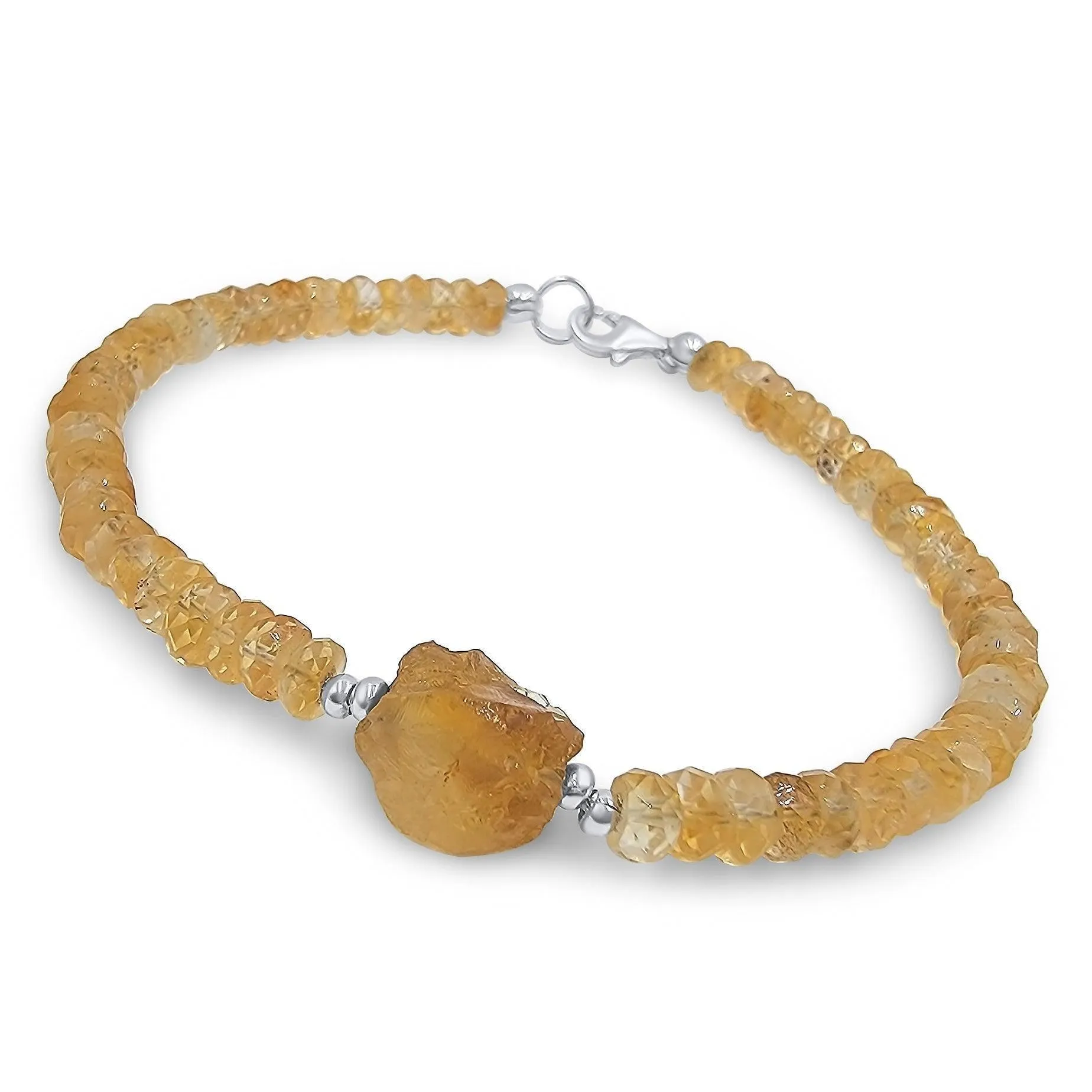 Raw Citrine Strand Bracelet
