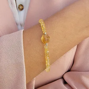 Raw Citrine Strand Bracelet