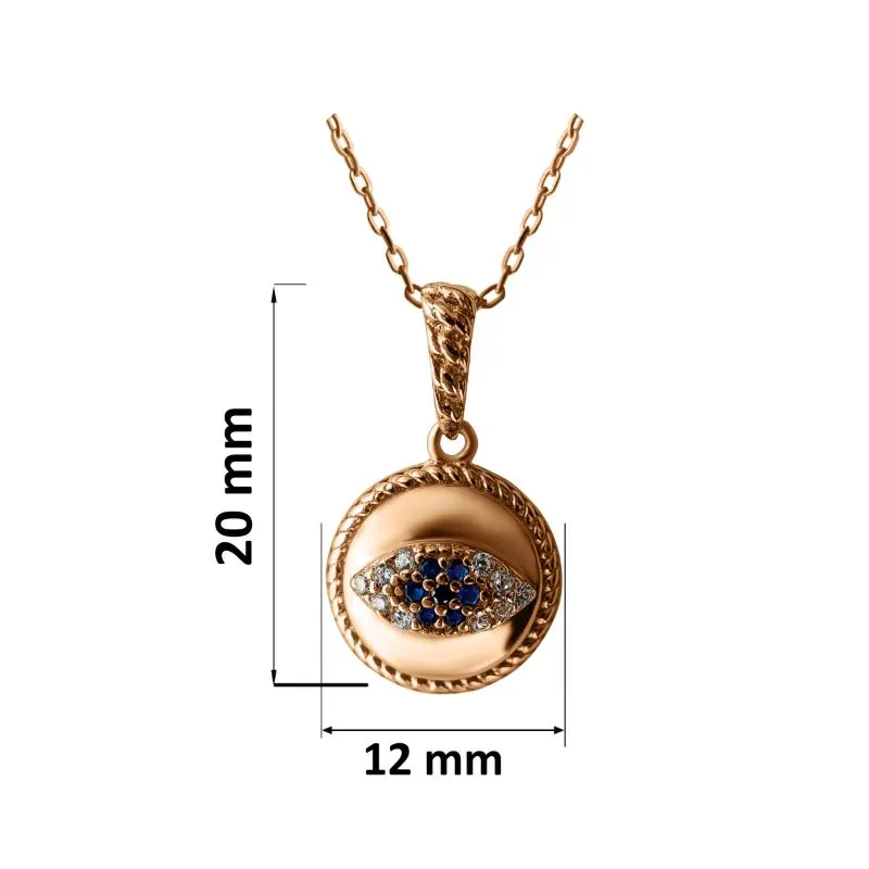 Rose Gold Evil Eye Necklace