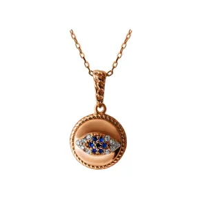 Rose Gold Evil Eye Necklace