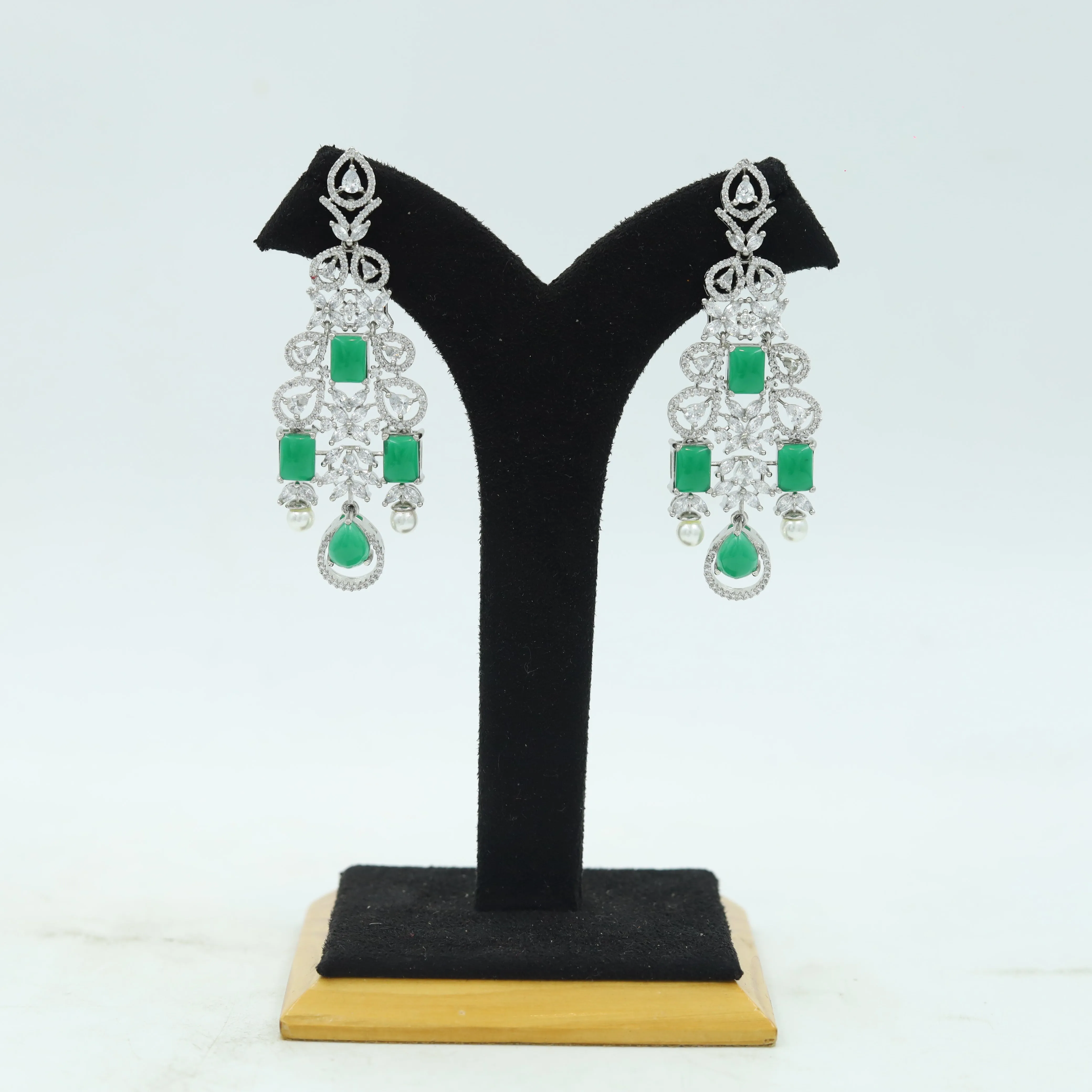 Round Neck Zircon/AD Necklace Set 7331-68
