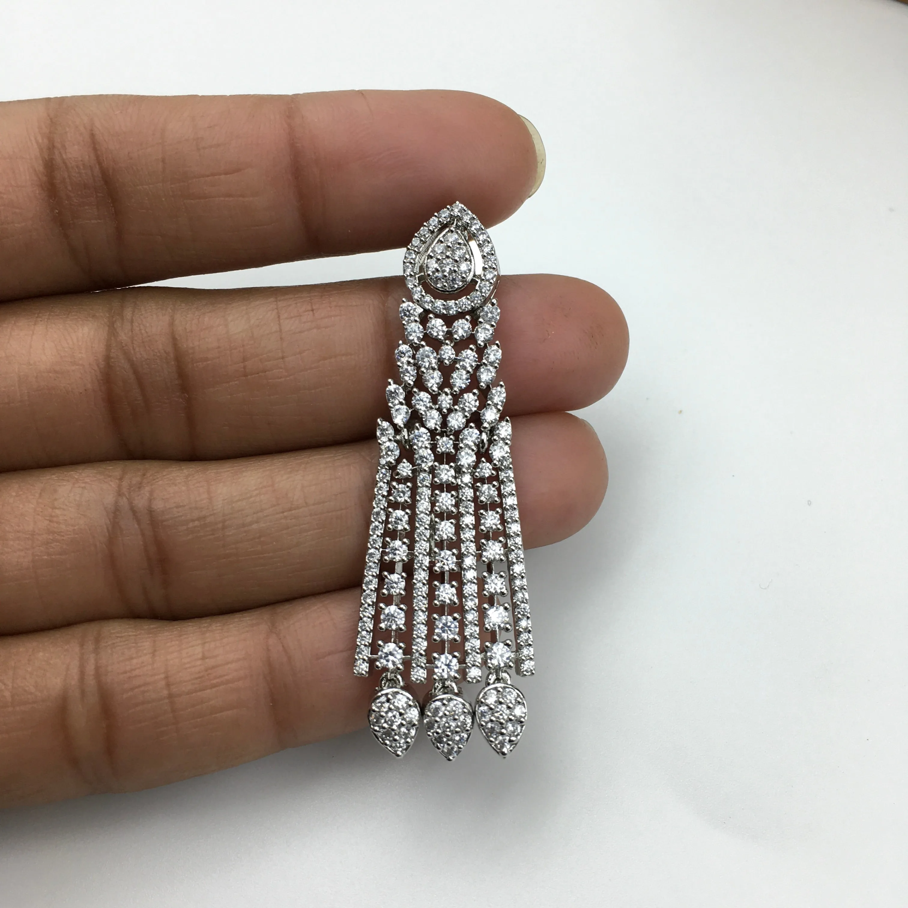 Round Neck Zircon/AD Necklace Set 7359-34