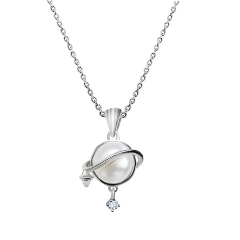 Saturn Pearl Necklace