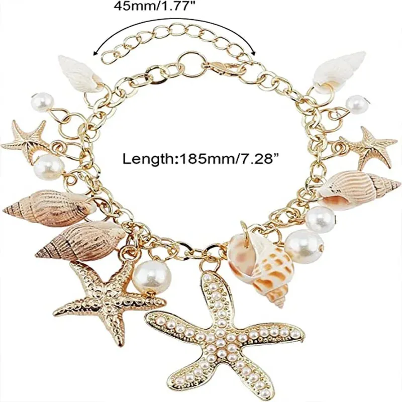Sea Shell Starfish Bracelet