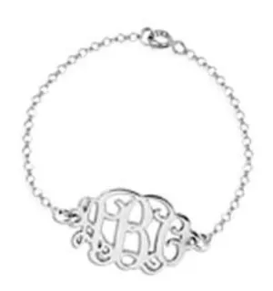 Sterling Silver Monogram Bracelet
