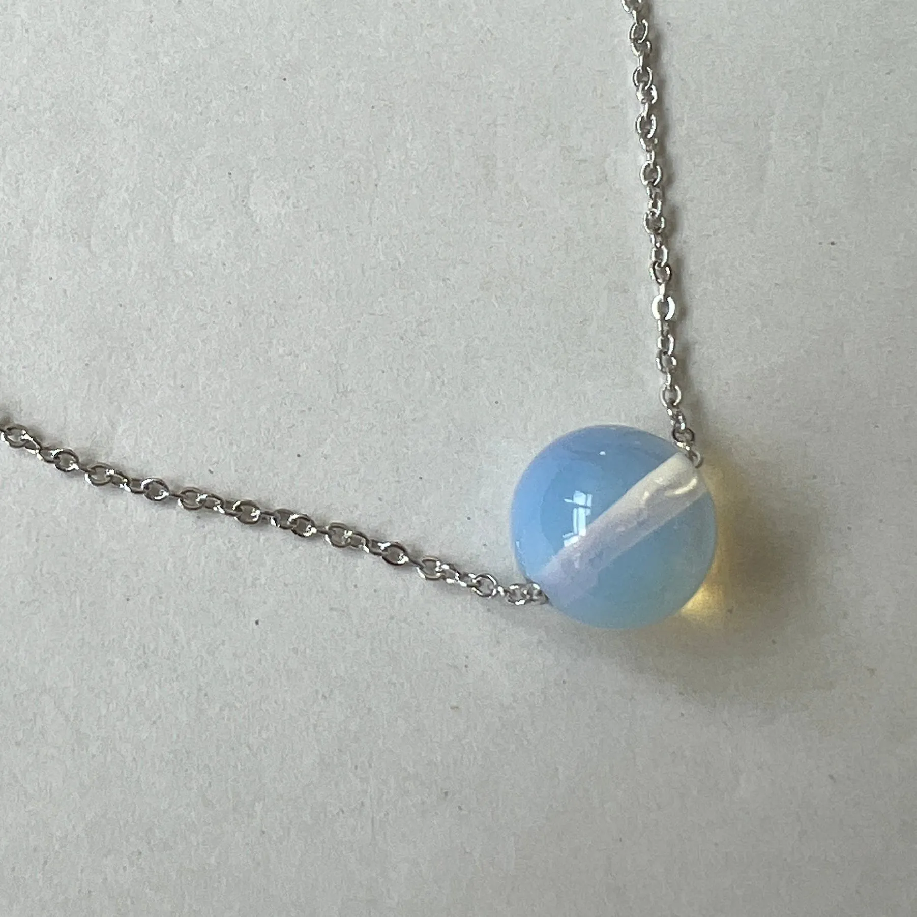 Synthetic Opal Bracelet Minimal Style