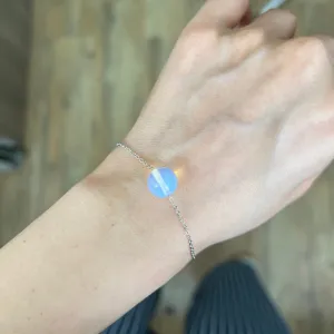 Synthetic Opal Bracelet Minimal Style