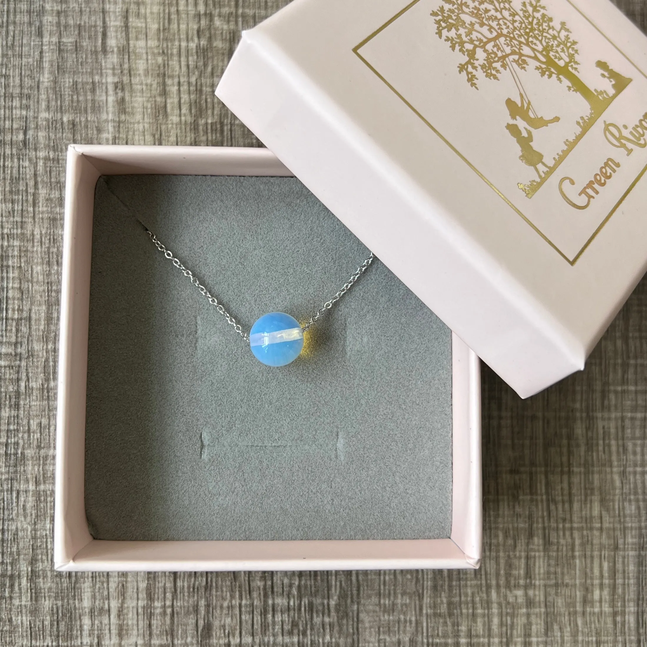 Synthetic Opal Bracelet Minimal Style